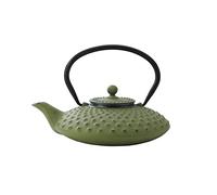 Bredemeijer Jing G001GR - Teiera Asiatica in ghisa, capacità 0,8 Litri, Motivo a Bolle in Rilievo, Colore: Verde