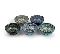 Bredemeijer Mini ciotole decorative, set da 5 pezzi, ciotole colorate in porcellana, rotonde, diametro 12 cm