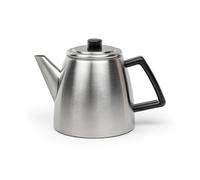 Bredemeijer Piccola teiera argentata, 1,1 l, in acciaio inox, a doppia parete, opaca, con filtro per tè, per un piacere più lungo e caldo
