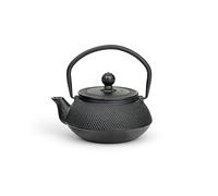 Bredemeijer Piccola teiera Asia in ghisa a induzione, 0,5 litri, teiera in ghisa smaltata nera con filtro in acciaio inox