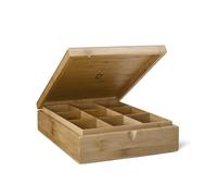 Bredemeijer - Scatola da tè 9 Scomparti Chiusi - bambù - Nero