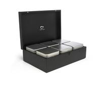 Bredemeijer Universal Scatola da tè, 6 quarts, bambù, Nero
