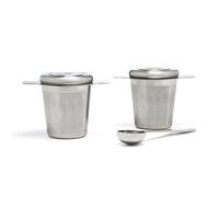 Bredemeijer - Set di 2 filtri per il tè e un cucchiaio dosatore - Acciaio inossidabile