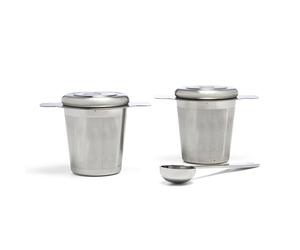 Bredemeijer - Set di 2 filtri per il tè e un cucchiaio dosatore - Acciaio inossidabile