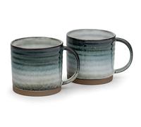 Bredemeijer Set di 2 tazze da tè - moderne tazze da caffè a righe in ceramica - tazze in gres porcellanato con capacità di 350 ml