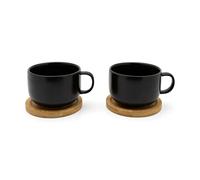 Bredemeijer - Tazzine da tè Umea 250ml nero set di 2