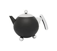 Bredemeijer Teiera Duet® Bella Ronde 1,2 l, nero opaco, finitura cromata