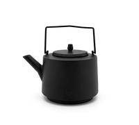 Bredemeijer Teiera in ghisa a induzione, 1,2 litri, grande teiera smaltata in ghisa con filtro da tè in acciaio inox e manico quadrato