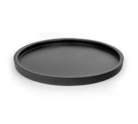 Bredemeijer Vassoio rotondo grande Ø 38 cm - vassoio da cucina nero con bordo alto - ideale per servire bevande
