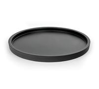 Bredemeijer Vassoio rotondo grande Ø 38 cm - vassoio da cucina nero con bordo alto - ideale per servire bevande