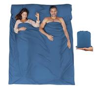 BREENHILL Sacco a pelo doppio, lenzuola da campeggio e telo da viaggio, sacco a pelo per adulti per viaggi zaino in spalla, hotel, campeggio leggero