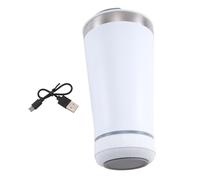 Breeshy Bicchiere termico Bluetooth USB 16 Oz Bicchiere riutilizzabile a doppia parete in acciaio tazza da birra isolata da 473 ml con apriporta facile da usare