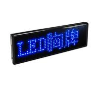 Breeshy Distintivo Digitale LED Multilingue USB Ricaricabile DIY Programmabile con Testo e Nome, Modulo Display con Tag Scorrevole A