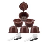 Breeshy Set da 6 Pezzi per Macchina da Caffè con Capsula di Caffè Ricaricabile, Cucchiaio e per La Pulizia, Filtro di Alta Qualità.