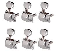 Breeshy Teste meccaniche semi-chiuse 6R chitarre voci metallo cromato set di chiavi meccaniche di accordo per accessori per chitarre