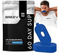 Breev® 60 paradenti premium | Strisce orali anti-russamento | Mascherina per dormire e smettere di russare | Nastro orale per migliorare la respirazione e la qualità del sonno