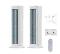 Breeza Max Ac, Condizionatore D'aria Ricaricabile Breezamax Ac, Resta Al Fresco Quest'estate, Condizionatore D'aria Portatile Breezamax, Tre Velocità Del Vento Qinux Brizaac, Raffrescatore(2*WHITE)