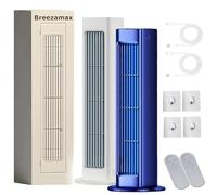 Breezamax, 2025 Breezamax, Breeze Max Air Cooler, Qinux Brizaac - Battere istantaneamente il caldo e l'umidità torrido, ultra silenzioso a 3 velocità, con gancio portatile (bianco + blu)