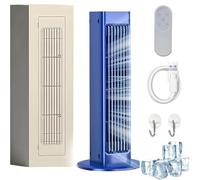 Breezamax Ac, Qinux Breeze Max Air Cooler,Breezamax Portable Ac, Beat the Scorching Heat & Humidity Instantly, with 3 Speeds, Small and Compact, Ultra Quiet Energy Efficient (blue/Charging type)
