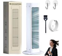 Breezamax, Breeze Max Air Cooler, Beat the Scorching Heat, Small and Compact Ultra Quiet Energy Efficient, Fan Shaking Head Wind Wall Mounted (Battery type,White)