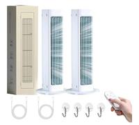 Breezamax, Qinux Brizaac - Batti il calore e l'umidità brucianti istantaneamente, piccoli e compatti ultra silenziosi efficienti dal punto di vista energetico, a parete di raffreddamento (white*2)