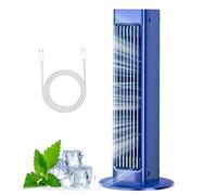 Breezamax Qinux BrizaacQinux Breezamax Beat The Torching Heat & Moisture Condizionatori d'aria portatili ricaricabili istantaneamente con 3 velocità (blu)