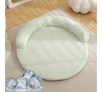 Breeze Bed, letto per gatti, in seta ghiacciata, con tessuto rinfrescante in seta ghiacciata e memory foam, design traspirante, impermeabile e lavabile in lavatrice per un comfort per tutte le