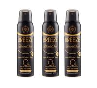 BREEZE Black Oud Deodorante Spray, Confezione da 3, 150 ml, Legno di Cedro e Spezie