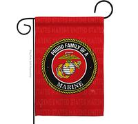 Breeze Decor Bandiera da giardino con orgoglio per famiglia, corpo armato, USMC Semper Fi, Stati Uniti, militari americani, veterano, pensionato, ufficiale, casa, striscione piccolo regalo per