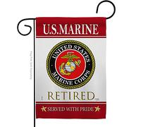 Breeze Decor US Marine Garden Flag Armed Forces Corps USMC Semper Fi United State American Military Veteran Retire Official House Decoration Banner Small Yard Gift Double-Sided, Made in USA