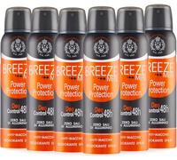 BREEZE | Deodorante Spray Power Protection, Breeze Men, 6x150 ml