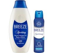 Breeze Deodorante Uomo Spray 150 ml Sporting - 48h Antiodore, Senza Sali di Alluminio, Anti Macchie, Pelle Sensibile, Lime Vetiver (Bagnoschiuma 400 Ml + Deodorante)