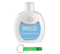 Breeze Freschezza Talcata Deodorante Squeeze, deodorante senza gas e senza sali di alluminio, 48 ore, deodorante profumato, 100 ml + portachiavi Beni Culinari