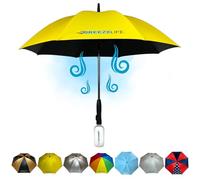BREEZE LIFE - Ombrello da golf con ventilatore e nebulizzatore, portatile, che blocca il 99,9% dei raggi UVA e UVB. Protezione solare UV personale e raffreddamento durante festival, spiaggia ed eventi