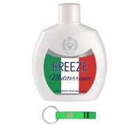 Breeze Mediterraneo Squeeze, deodorante senza gas e senza sali di alluminio, deodorante profumato da 48 ore, 100 ml + portachiavi Beni Culinari