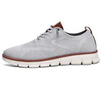 Breeze Men’s Business Casual Shoes Comfy Fit Lightweight Breathable for Work Travel Daily Commute (Gray,EU_41)