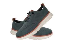 Breeze Men's Lightweight Mesh Casual Dress Sneakers - Breathable Walking Shoes for Work, Travel, And Everyday Wear (Dark Green,42)