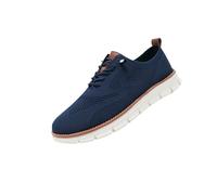 Breeze Men's Lightweight Mesh Casual Dress Sneakers, Soft Sole Business Casual Shoes for Travel, Office, Daily Wear (Blue,44)