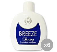 BREEZE Set 6 Deodorante Squeeze Sporting 100 Ml. Cura Del Corpo