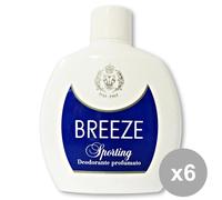 BREEZE Set 6 Deodorante Squeeze Sporting 100 Ml. Cura Del Corpo