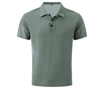 Breeze Shirts for Men Ultra Comfortable Polo Shirt Textured Breathable, Quick Dry Refreshing Silky (Green,S)