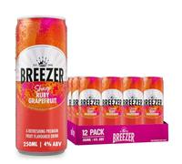 BREEZER Pompelmo alcoliche aromatizzate al pompelmo, 4% ABV, 12 x 25cl / 250ml, pronte da bere, lattine alcoliche premiscelate