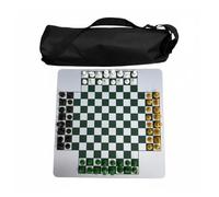 BreezeTrading Set di scacchiere per quattro giocatori, gioco da tavolo in polistirolo, giochi di strategia, figure leggere, tavola compatta, scacchi per quattro giocatori con custodia con cerniera