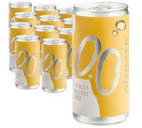 Breezin’ Sparkling Bianco Analcolico 0.0% Gusto Fresco e Intenso, Bollicine con Note di Pera e Frutta Tropicale, Ideale per Aperitivi, Cene e Feste, 12 Lattine da 200 ml Alcool Free - ALTERNATIVA