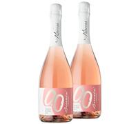Breezin’ Sparkling Rosato Dry Analcolico 0.0% Gusto Dolce e Intenso, Bollicine con Note di Pera e Frutta Tropicale, Ideale per Aperitivi, Cene e Feste, 2 Bottiglie da 750 ml Alcool Free - ALTERNATIVA
