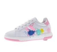 Breezy Rollers 2180373 Scarpe con Rotelle Bambina, Sneaker Bambine e Ragazze, Scarpe con Ruote Multiuso (Bianco/Rosa/Multicolore, Numeric_34)