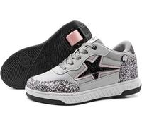 Breezy Rollers 2231411 - Scarpe con Ruote, 2 in 1 per Bambini, Skateboard, Sneakers, Beige Bronzo, 35 EU