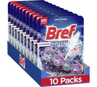 Bref WC Power Activ Lavanda, Detergente WC profumatore, Pulizia e Freschezza, Formato Scorta da 10 confezioni
