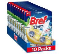 Bref WC Power Activ Lemon Detergente Profumatore Pulizia Freschezza x 10 Pezzi