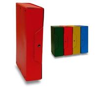 Brefiocart 020E7616.RO Cartella Progetti con Bottoni, Rosso, Dorso 12, 25 x 35 cm